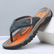 Herren-Zehentrenner-Sandalen mit breiten Riemen und profilierter Sohle