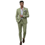 Herren-Zweiteiler mit strukturiertem Blazer und schmal geschnittener Hose