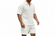 Herren Zweiteiliges Set mit Kurzarmshirt und Shorts mit Struktur
