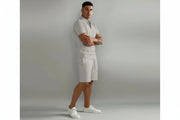 Herren Zweiteiliges Set Poloshirt mit Reißverschluss und kurze Hose