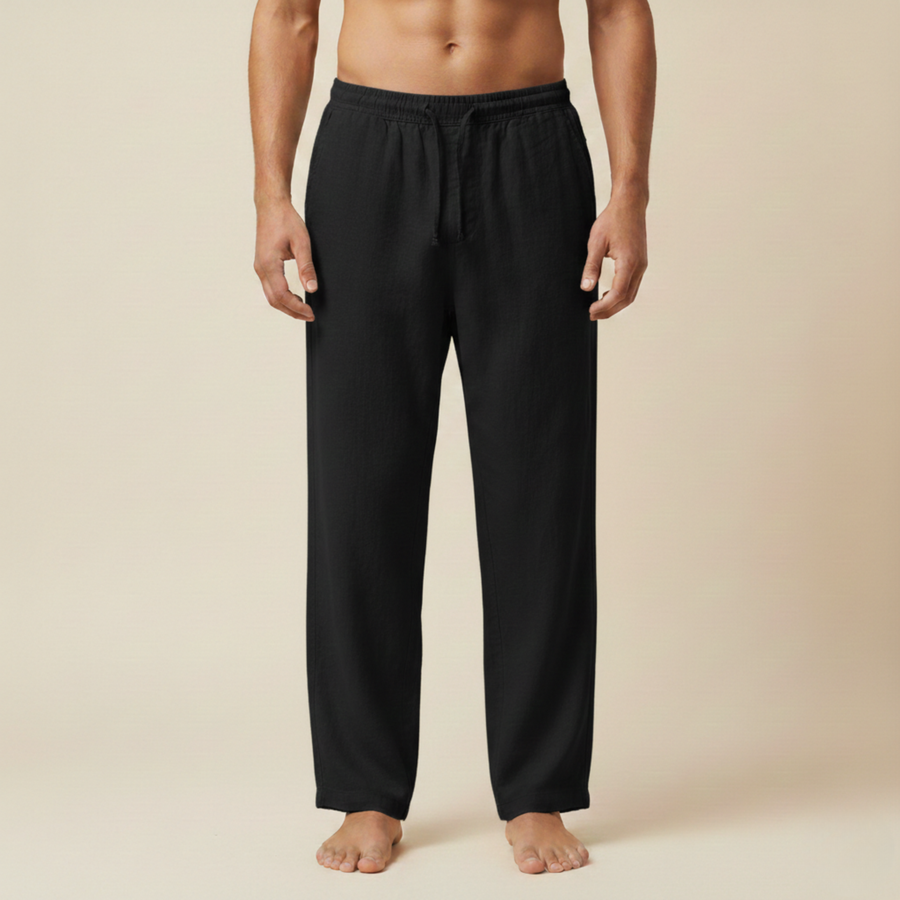 Herrenhose mit Kordelzug und geradem Bein