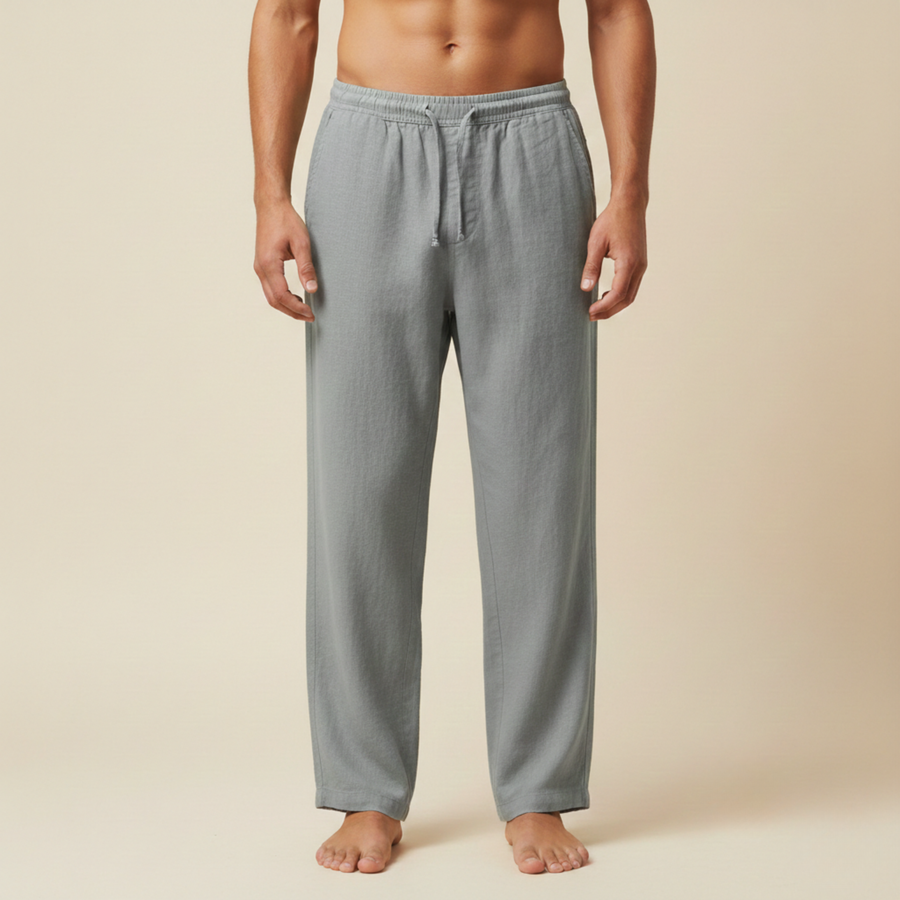 Herrenhose mit Kordelzug und geradem Bein