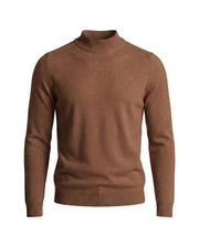 Herrenpullover mit langen Ärmeln, Stehkragen und gerader Form