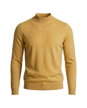 Herrenpullover mit langen Ärmeln, Stehkragen und gerader Form