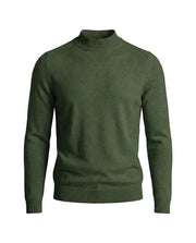 Herrenpullover mit langen Ärmeln, Stehkragen und gerader Form