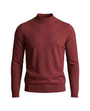 Herrenpullover mit langen Ärmeln, Stehkragen und gerader Form