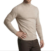 Herrenpullover mit langen Ärmeln, Stehkragen und gerader Form