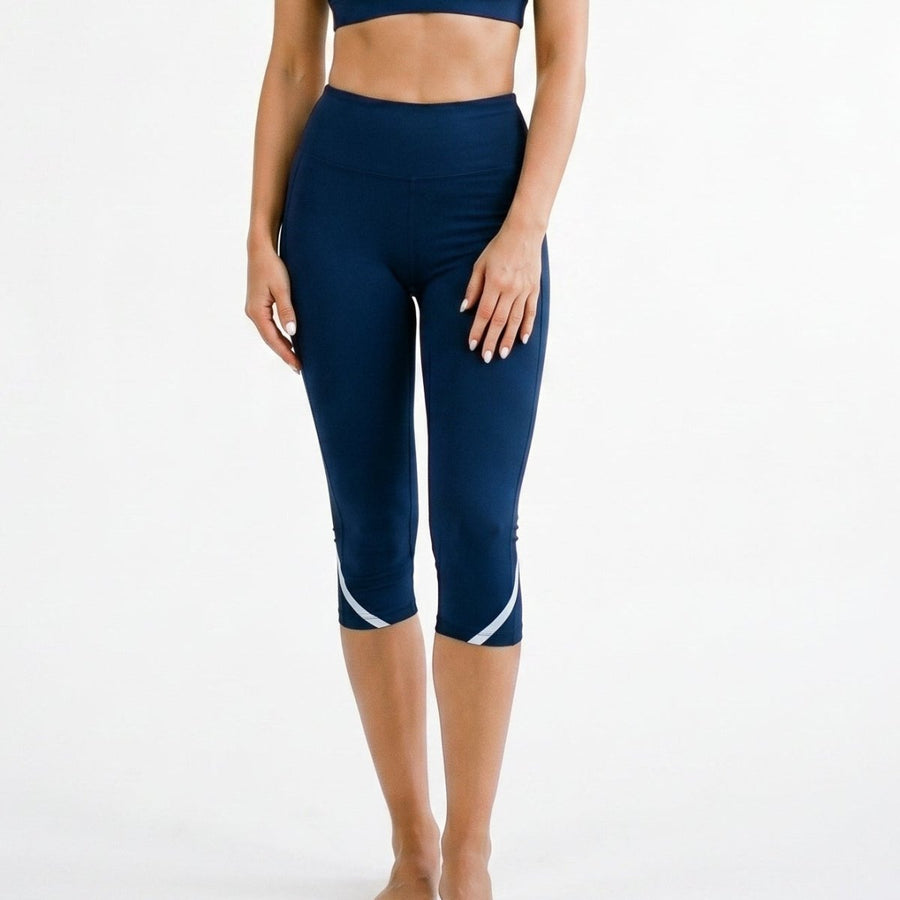 Hochtaillierte Capri-Leggings mit Bequemer Stretch-Passform