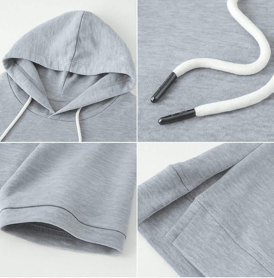 Hoodie Damen Oversized Kurzarm
