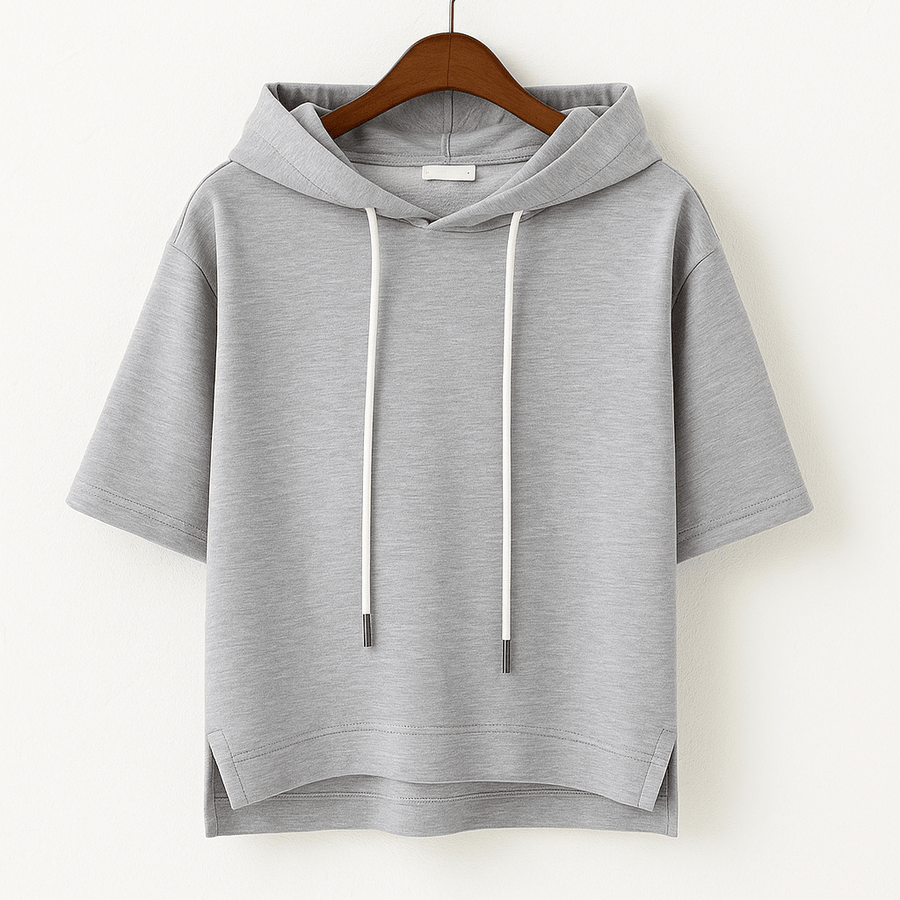 Hoodie Damen Oversized Kurzarm