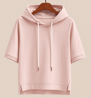 Hoodie Damen Oversized Kurzarm