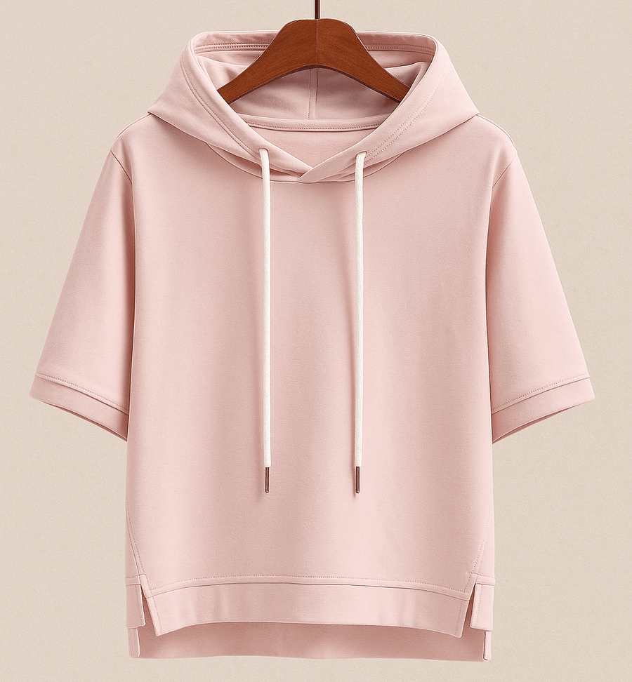 Hoodie Damen Oversized Kurzarm