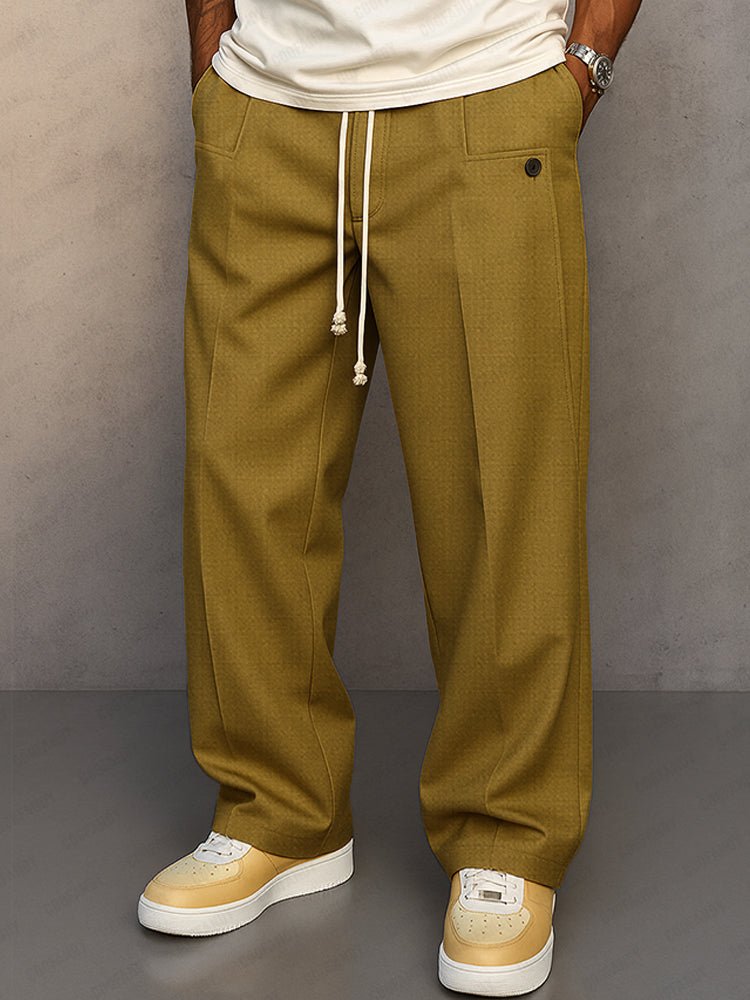 Hose Herren Weit Mit Bundfalte