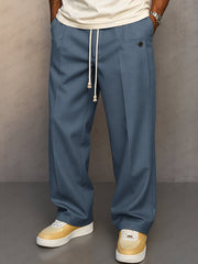 Hose Herren Weit Mit Bundfalte