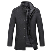 Herren Wollmantel Mit Knopfdetail | Winter