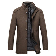 Herren Wollmantel Mit Knopfdetail | Winter