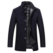 Herren Wollmantel Mit Knopfdetail | Winter
