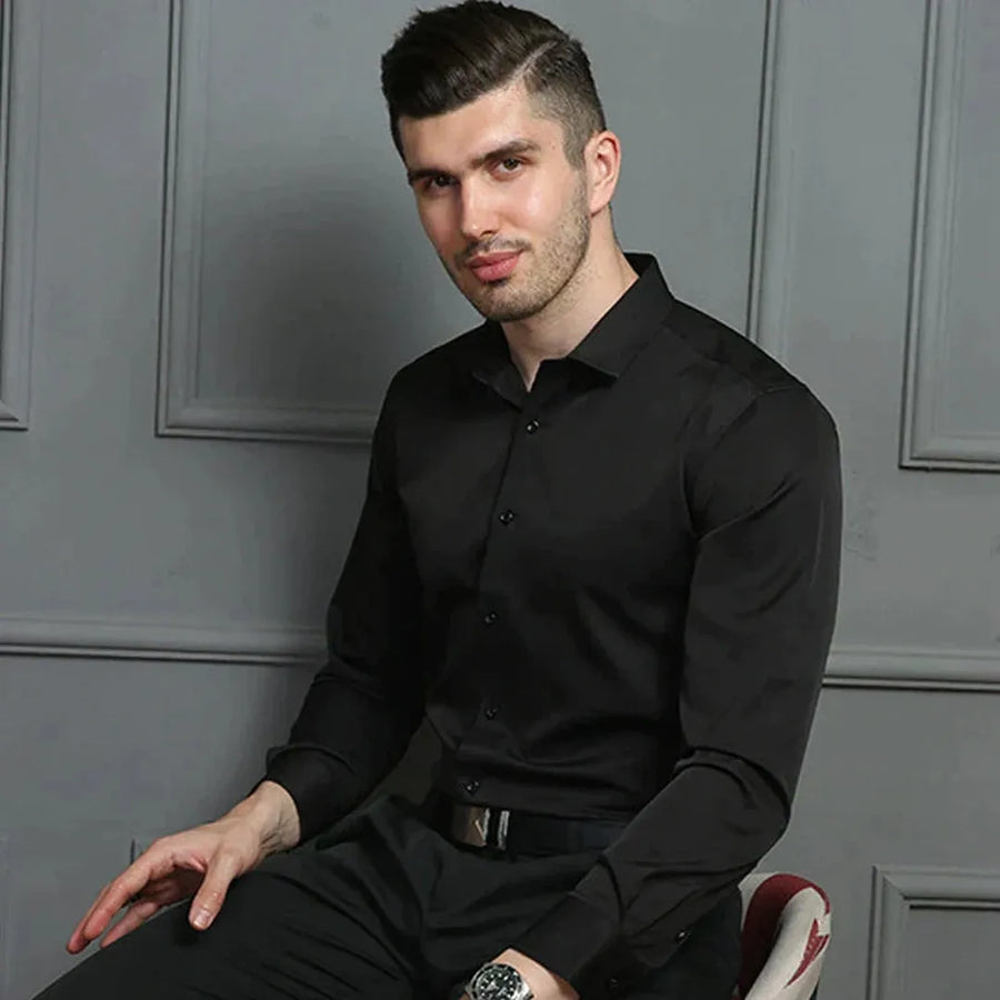 Herren Hemd Mit Stretch | Langarm