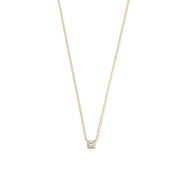 Lisandra® | Moissanit Stein Halskette | Gold