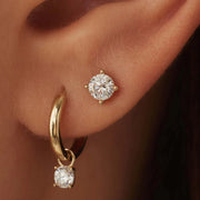 Larmes de Lune Stein-Ohrstecker | Gold
