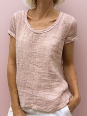 Heidi | Vintage-T-Shirt mit abgerundetem Saum