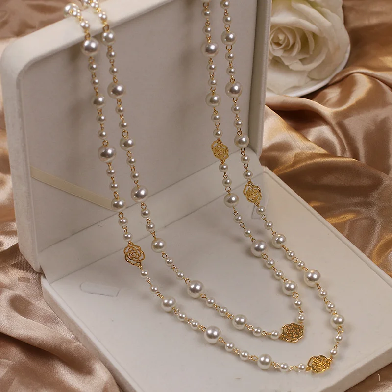 Elegante Goldperlen-Halskette