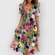 Mackenzie |  V-Ausschnitt Damenkleid