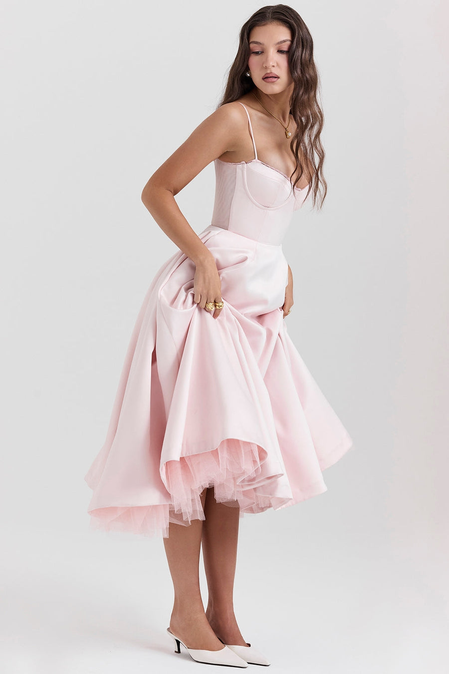 Cindy Tüll Midi Kleid