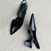 Orthopädische Pumps mit Blockabsatz für Damen | Fußgewölbestütze