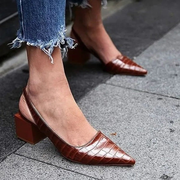 Orthopädische Pumps mit Blockabsatz für Damen | Fußgewölbestütze