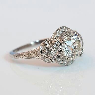Vintage Kristalline Silberring