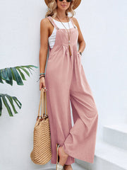 Damen-Jumpsuit mit weitem Schnitt und verstellbaren Trägern