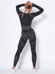 Lea | Nahtloses 2-teiliges Sportset mit Struktur-Design
