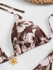 Heidi-Mode | Blumenmuster Halterneck-Bikini