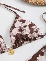 Heidi-Mode | Blumenmuster Halterneck-Bikini