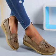 Orthopädische Leder-Loafer für Damen | Fußgewölbestütze