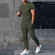 Herren Freizeit Set – Zweiteiler mit T-Shirt & Hose im modernen Slim Fit