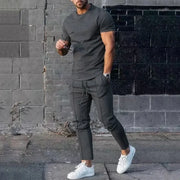 Herren Freizeit Set – Zweiteiler mit T-Shirt & Hose im modernen Slim Fit