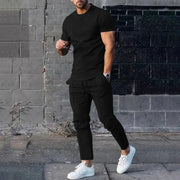 Herren-Freizeitset mit T-Shirt und Slim-Fit-Joggerhose