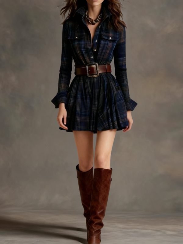 Keshet - Vantage Minikleid Mit Gürtel