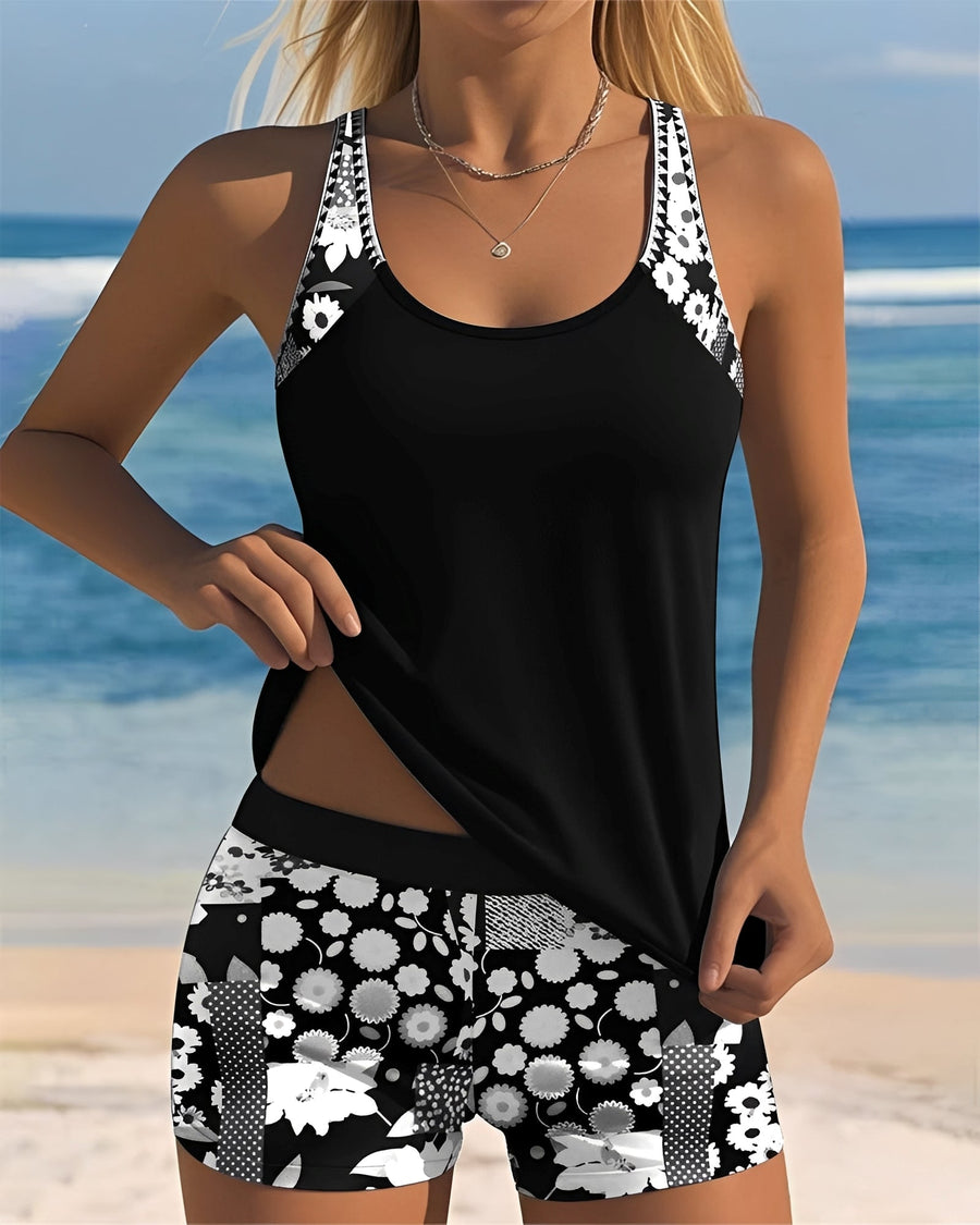 Annie - Stilvolles Tankini-Badeanzug-Set mit Print für Damen
