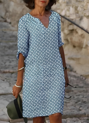 Kristina - Stilvolles Midikleid mit halblangen Ärmeln für Damen