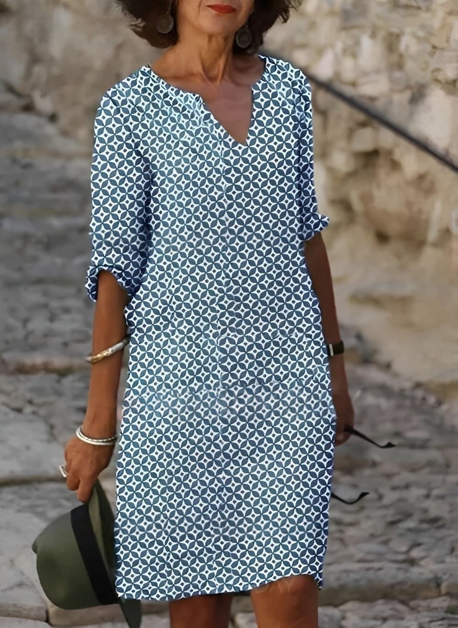 Kristina - Stilvolles Midikleid mit halblangen Ärmeln für Damen