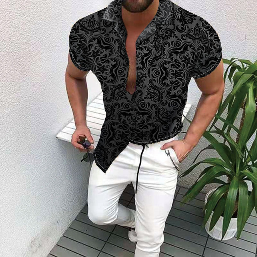 Herren-Sommer-Set mit Blumendruck im lässigen Stil - Bruno