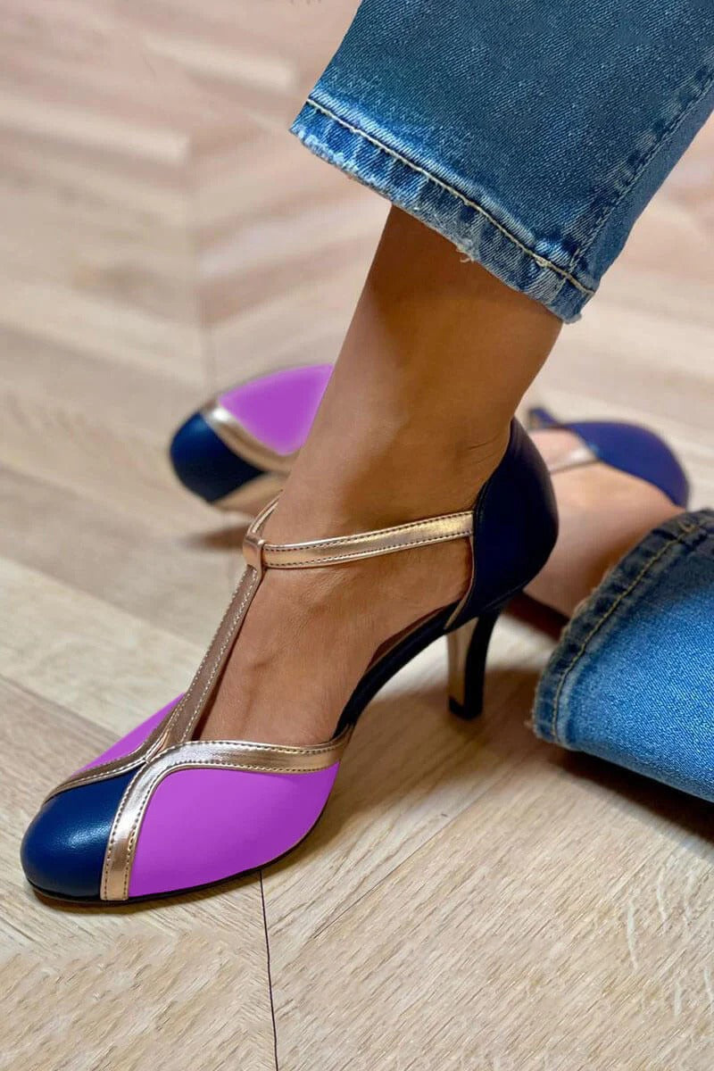 Alessia™ | Bunte High Heels mit T-Strap