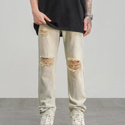 Gerade geschnittene Jeans aus zerrissenem Denim für Männer - Gael