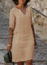 Kristina - Stilvolles Midikleid mit halblangen Ärmeln für Damen