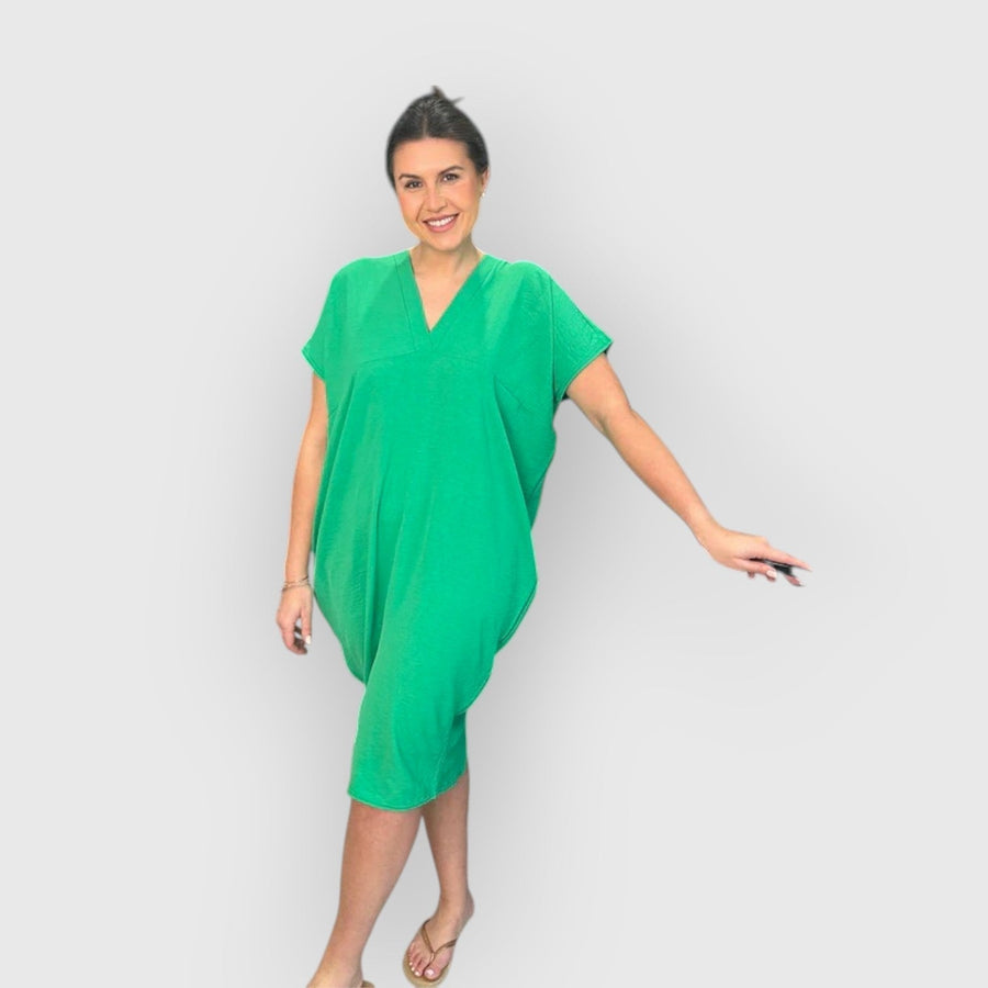Aveline -  Kurzen Ärmeln Midikleid