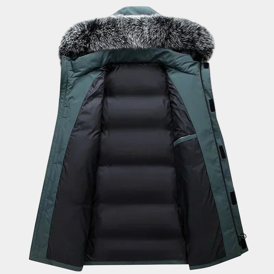 Herren Winterparka Mit Fellkragen | Lang
