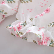 Damenbluse mit Wabenmuster und Puffärmeln im romantischen Stil - Lía